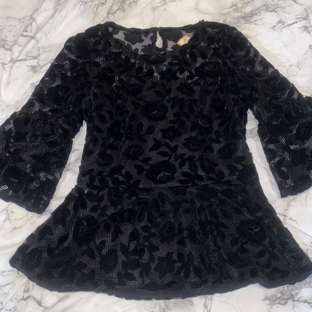 Lace Peplum Top